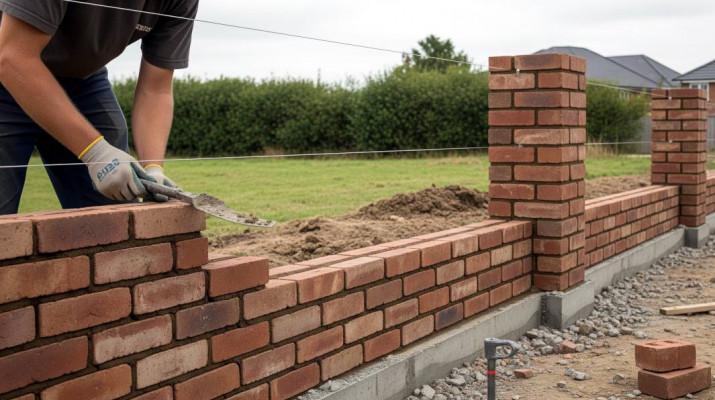 clinker brick fence